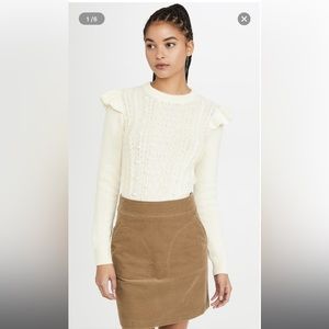 New with Tags | Veronica Beard | Earl Crew Neck Cable Sweater | Size XS